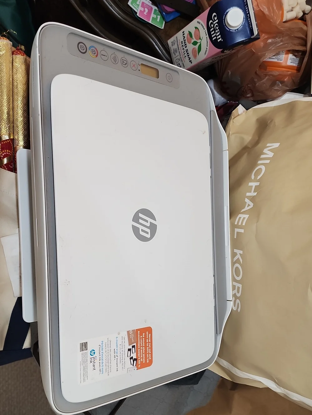 HP DeskJet 2755e White and Gray Wireless All-in-One Printer